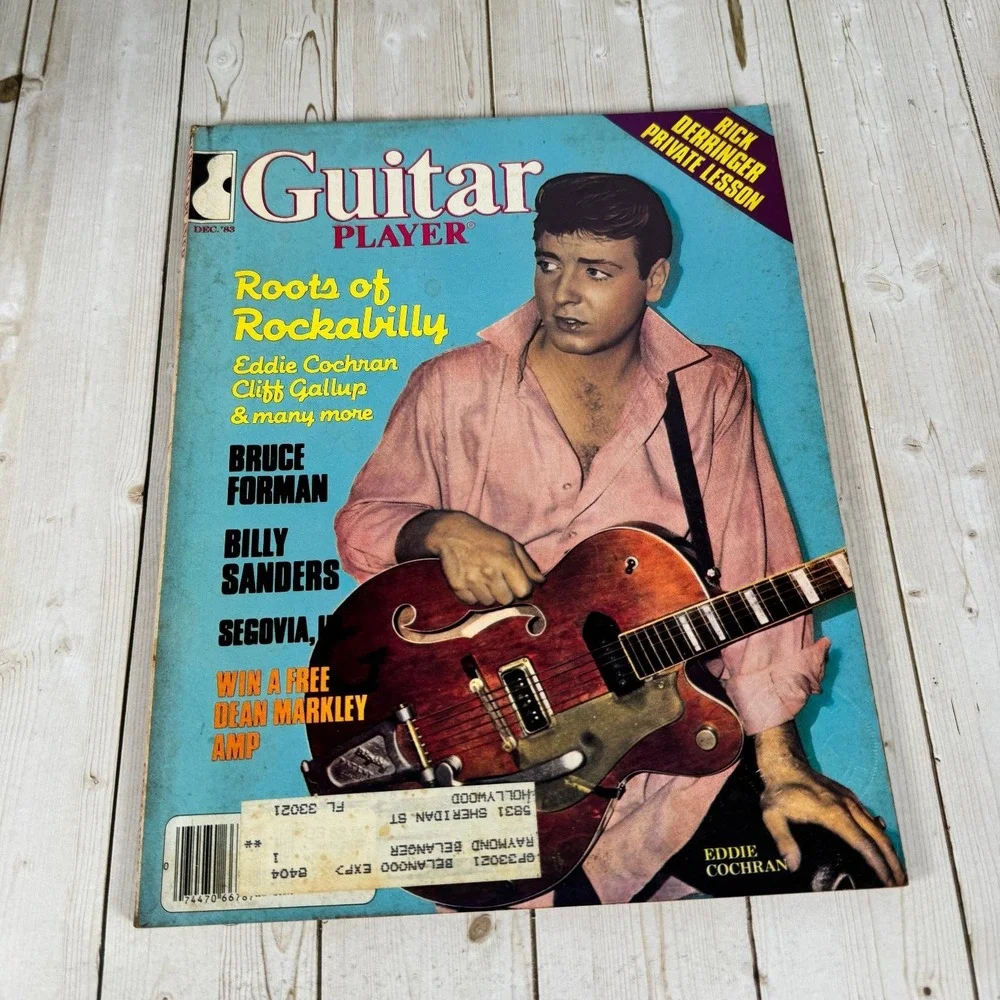Guitar Player Magazine December 1983 Eddie Cochran Rockabilly Rick Derringer